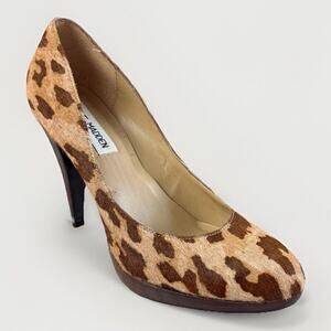 Steve Madden HOGARRT Calf Skin Leather Stiletto Heel Sz 6.5 Leopard Western Club